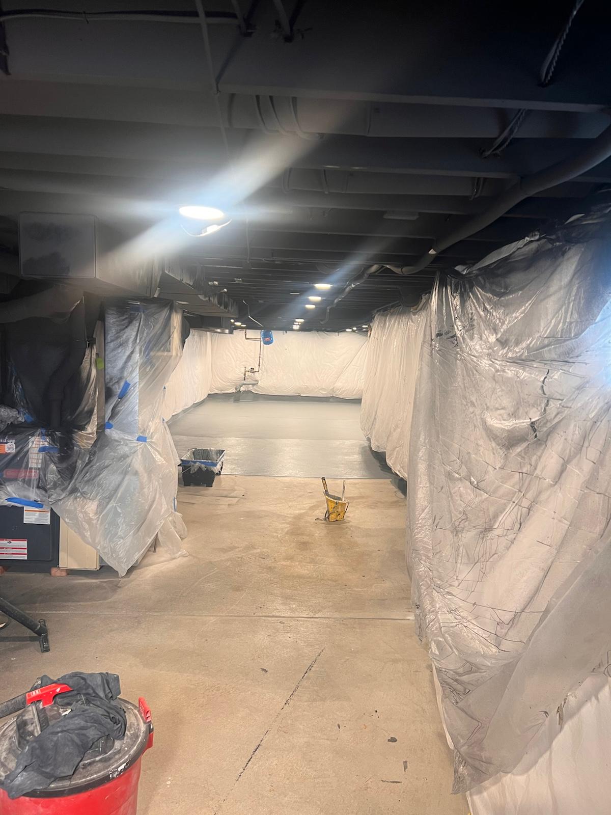 Basement ceiling and floor painting — photo 1 of 4