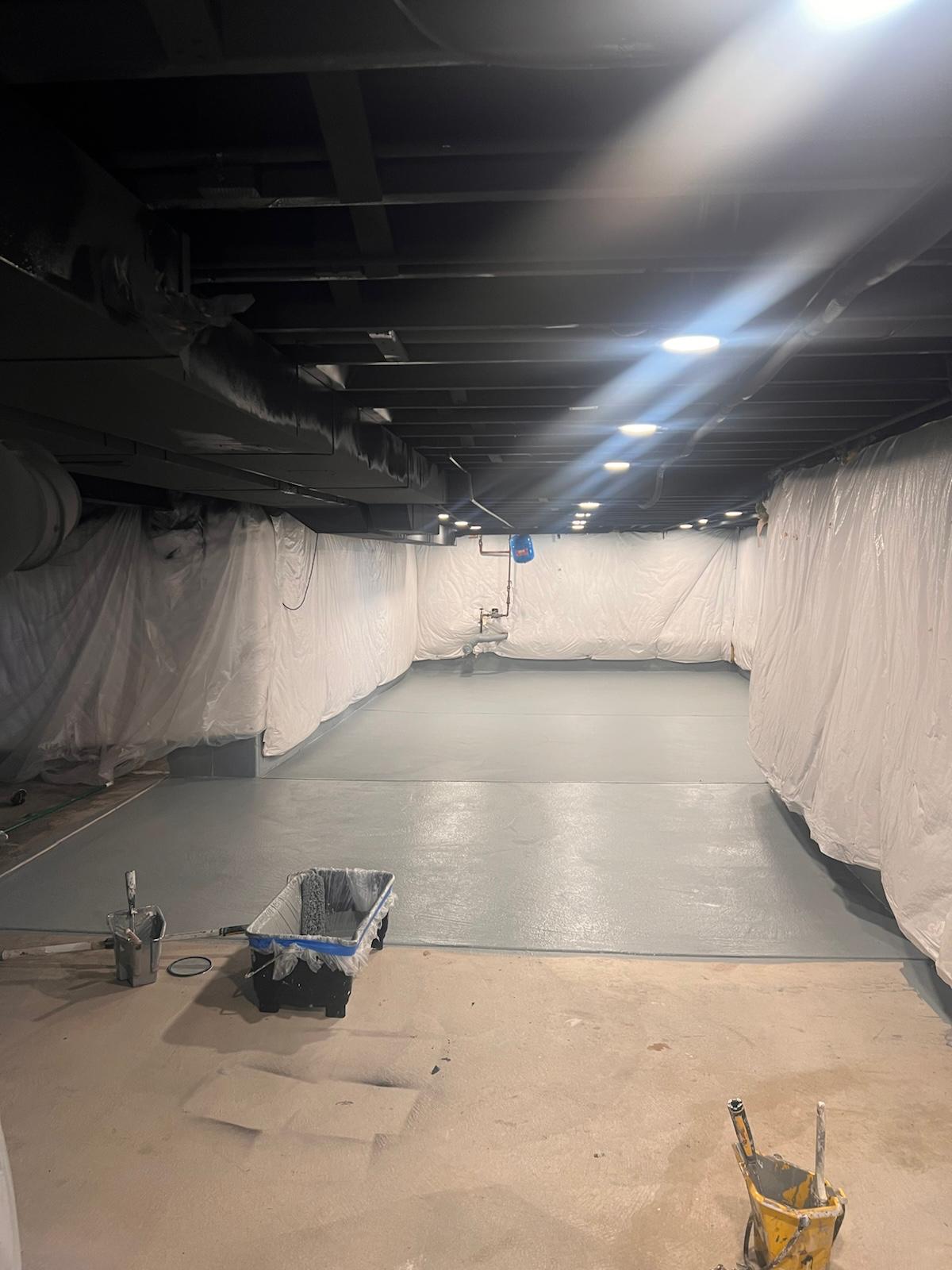 Basement ceiling and floor painting — photo 2 of 4