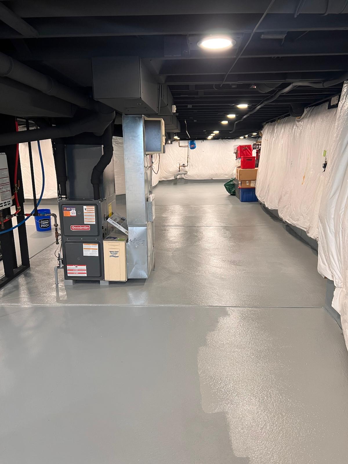 Basement ceiling and floor painting — photo 4 of 4