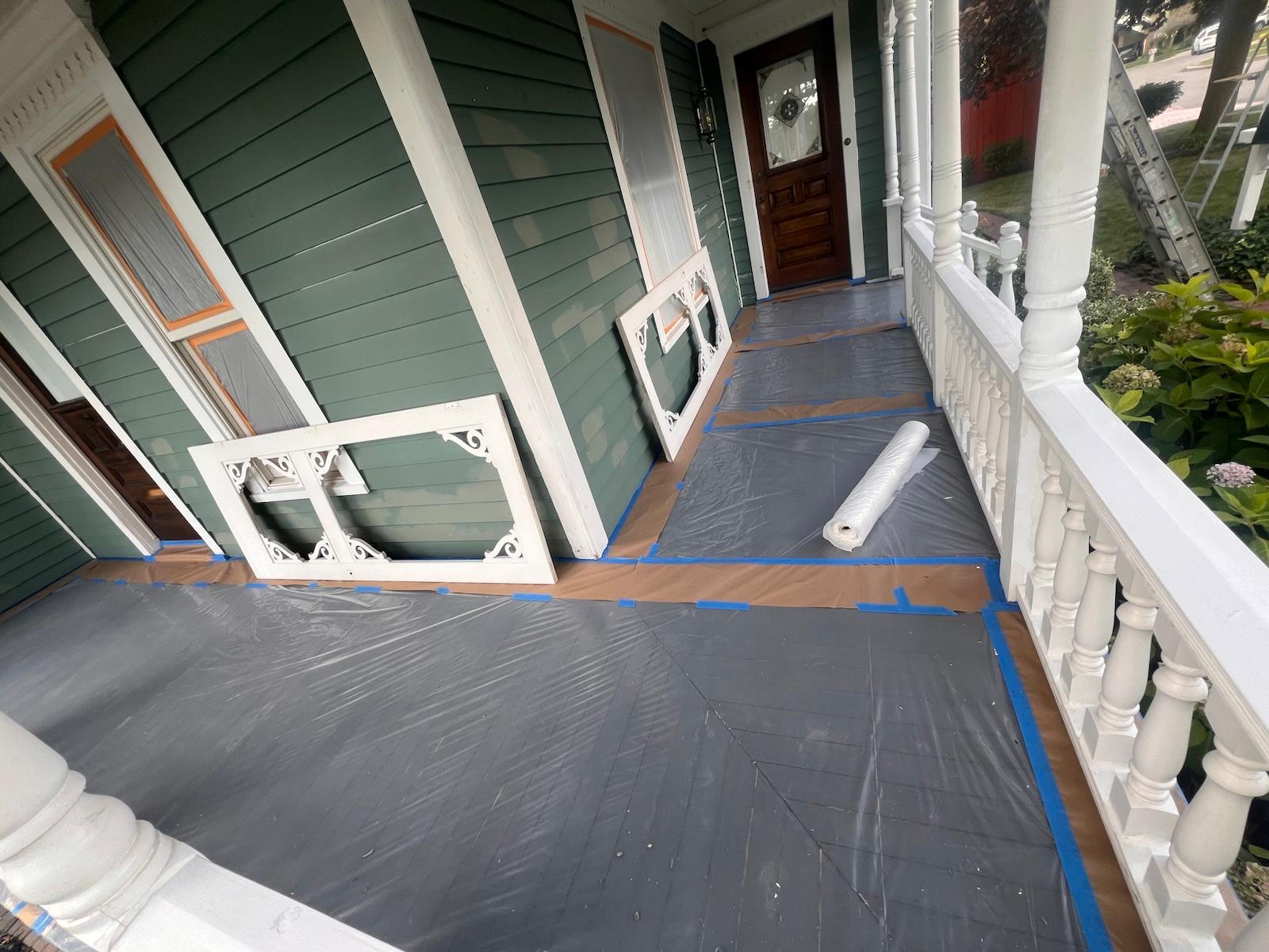 Exterior scraping and prep in progress — photo 3 of 10