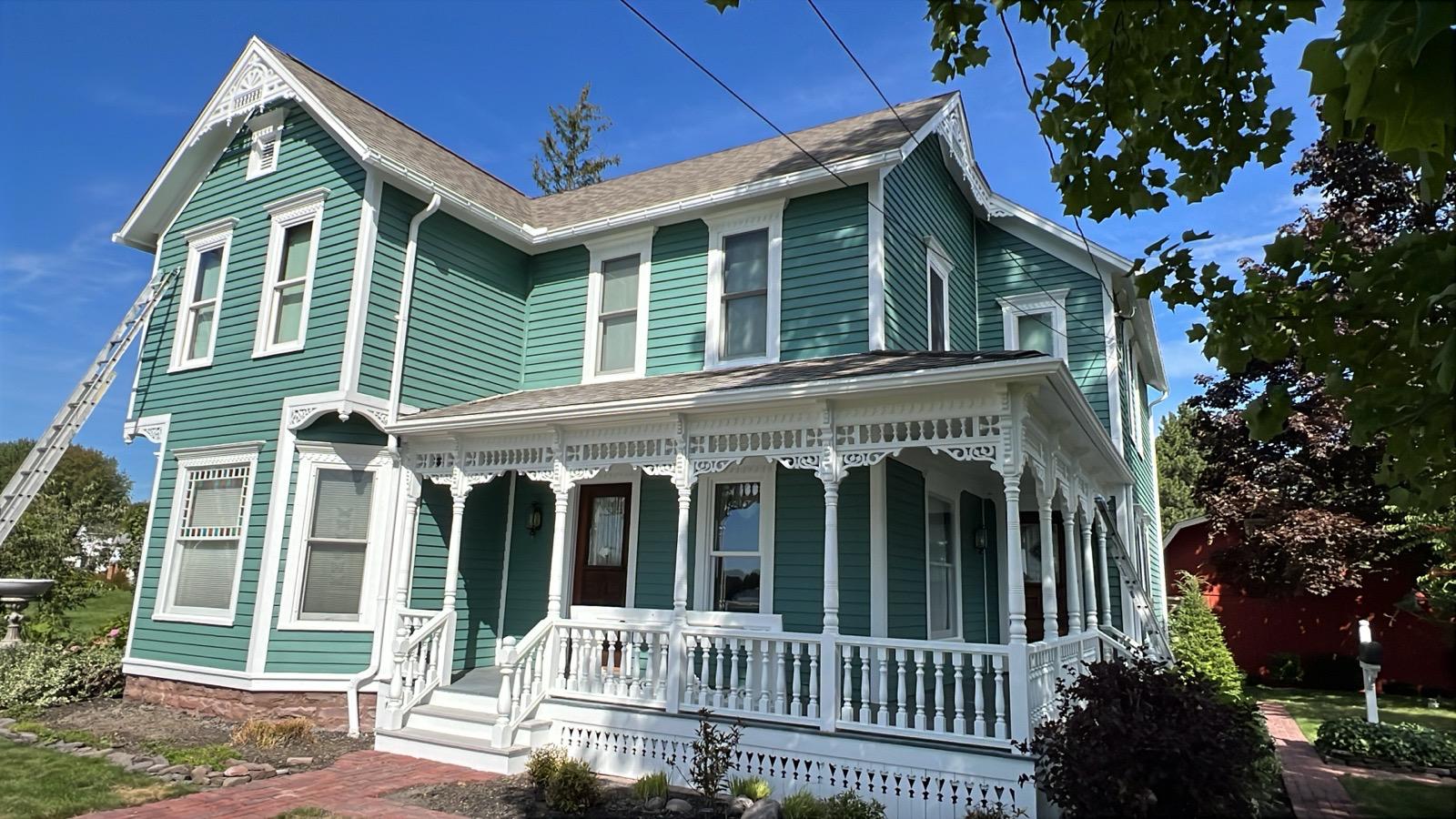 Exterior scraping and prep in progress — photo 8 of 10