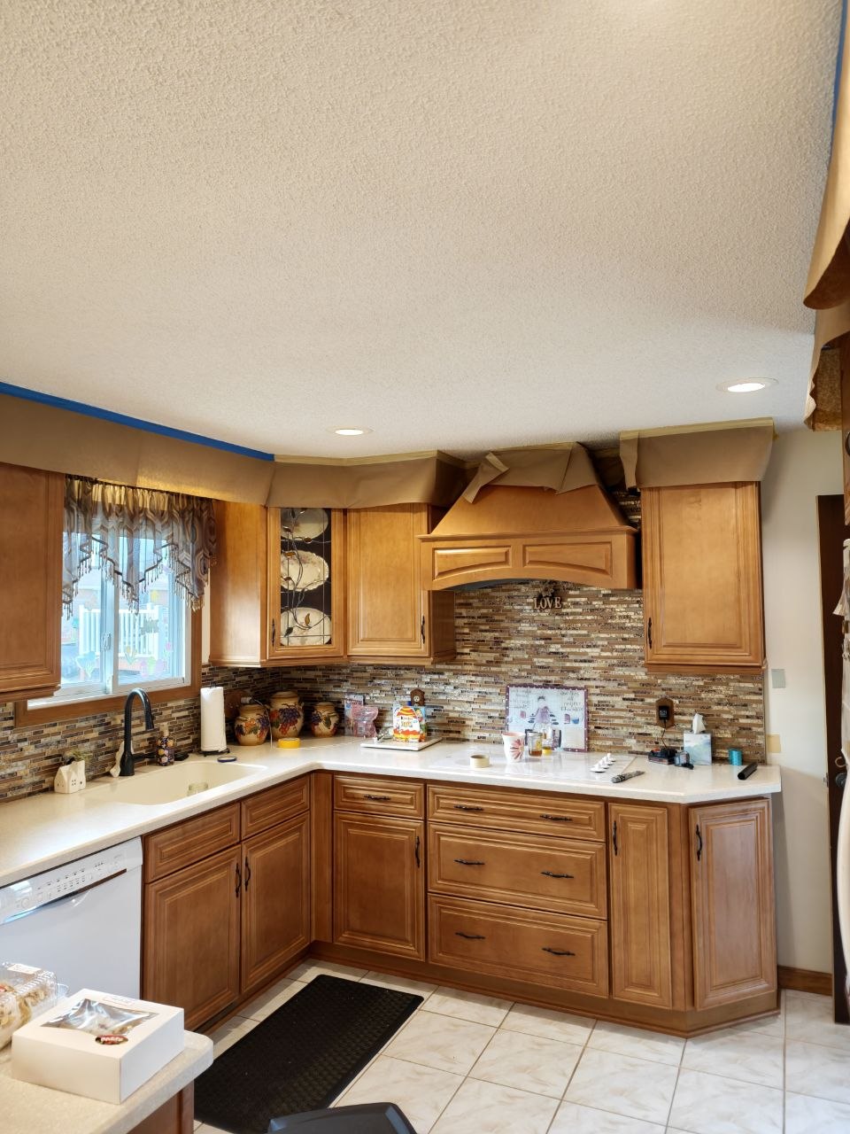 Popcorn ceiling removal in progress — photo 5 of 19