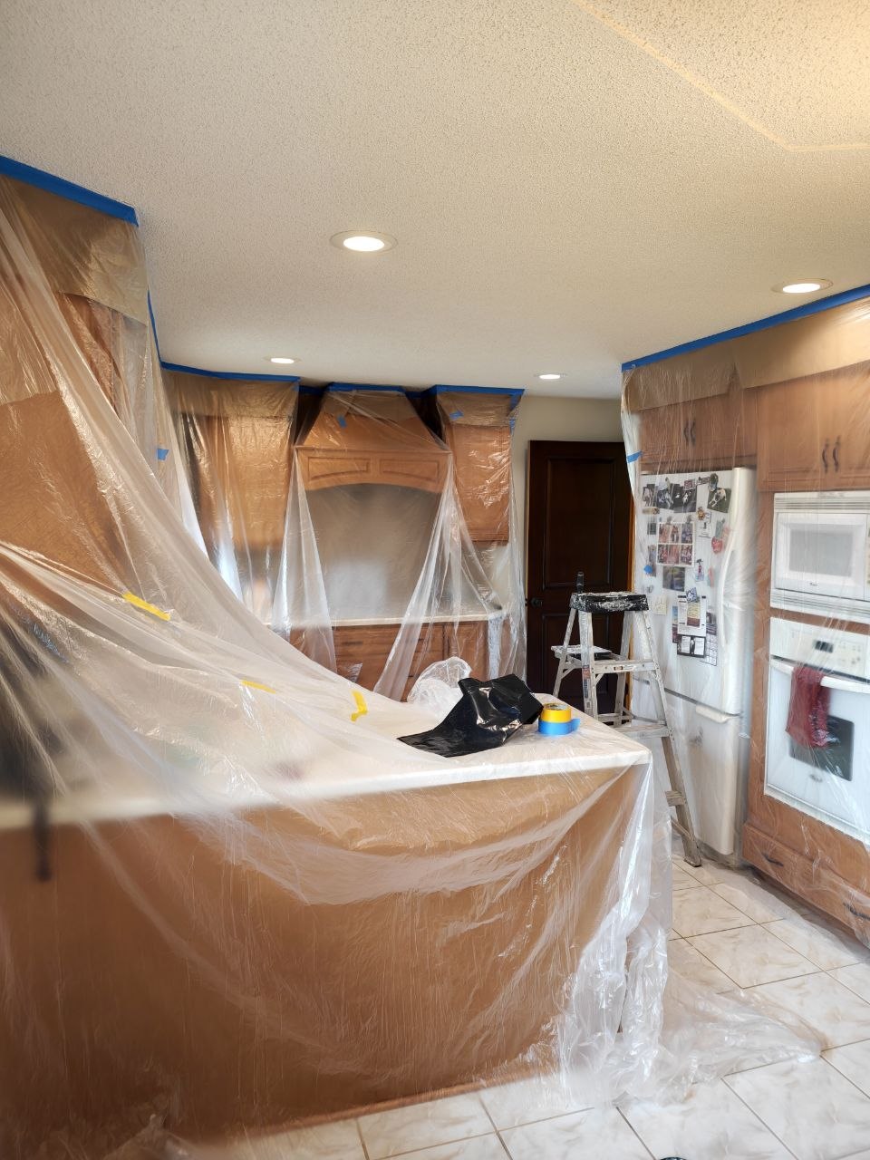 Popcorn ceiling removal in progress — photo 8 of 19