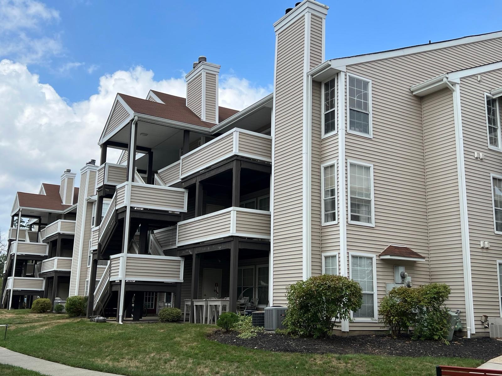 Residential complex exterior painting — finished project